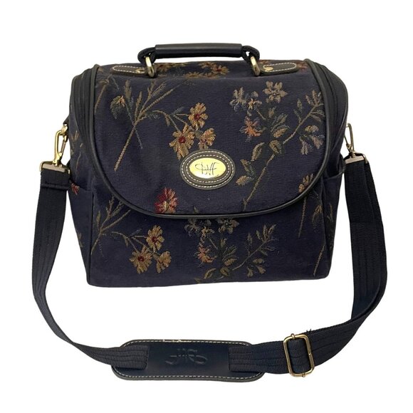 Diane Von Furstenberg Handbags - Vintage DVF Diane Von Furstenberg Floral Tapestry Case Bag Women Blue Travel